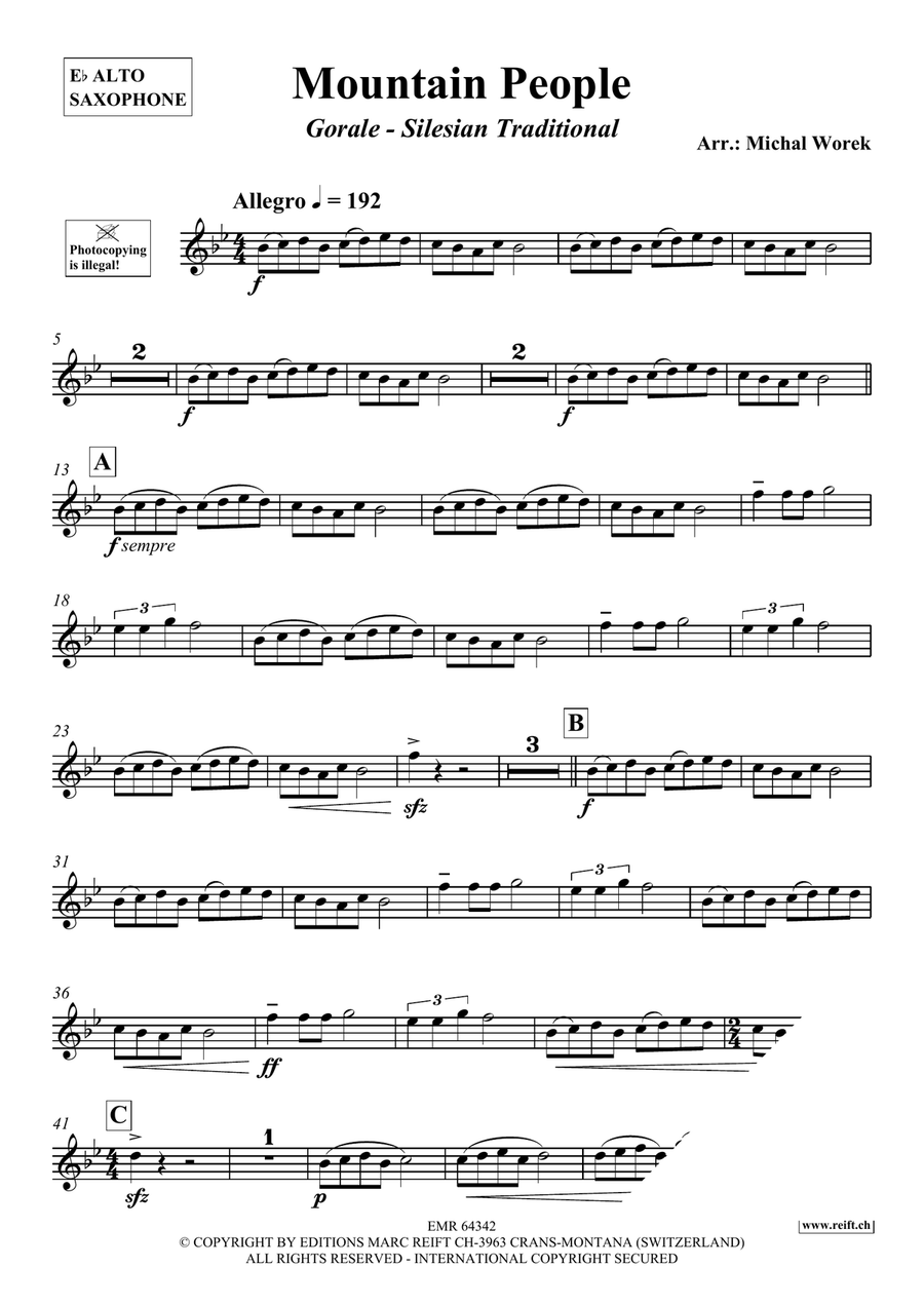 Mountain People Mountain People Alto Saxophone scores gallery preview page 3