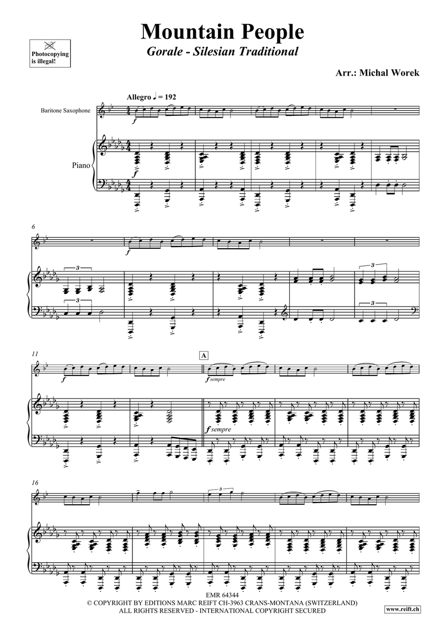 Mountain People Mountain People Baritone Saxophone scores gallery preview page 4