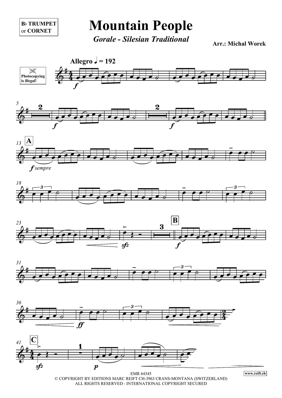Mountain People Mountain People Cornet scores gallery preview page 3