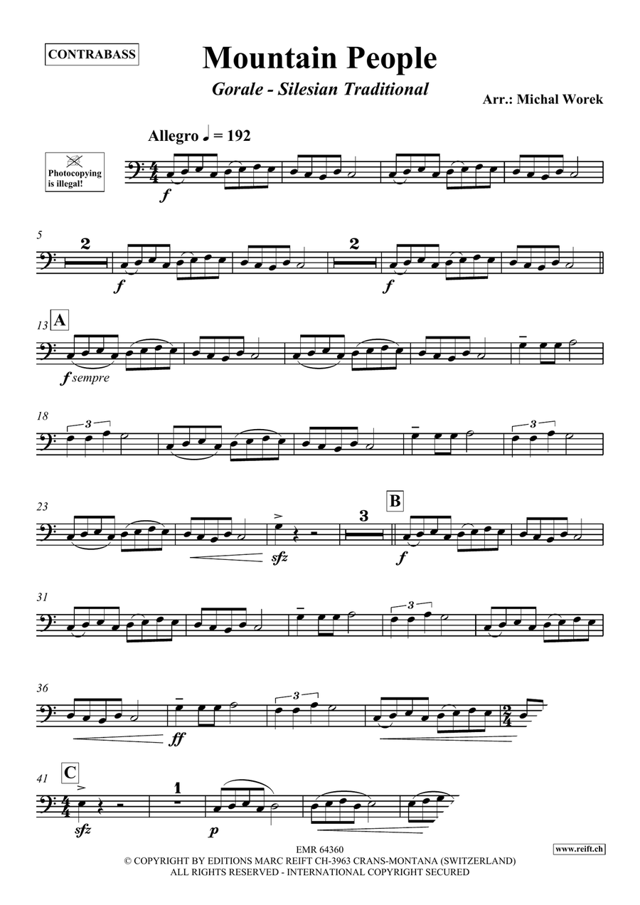 Mountain People Mountain People Double Bass scores gallery preview page 3