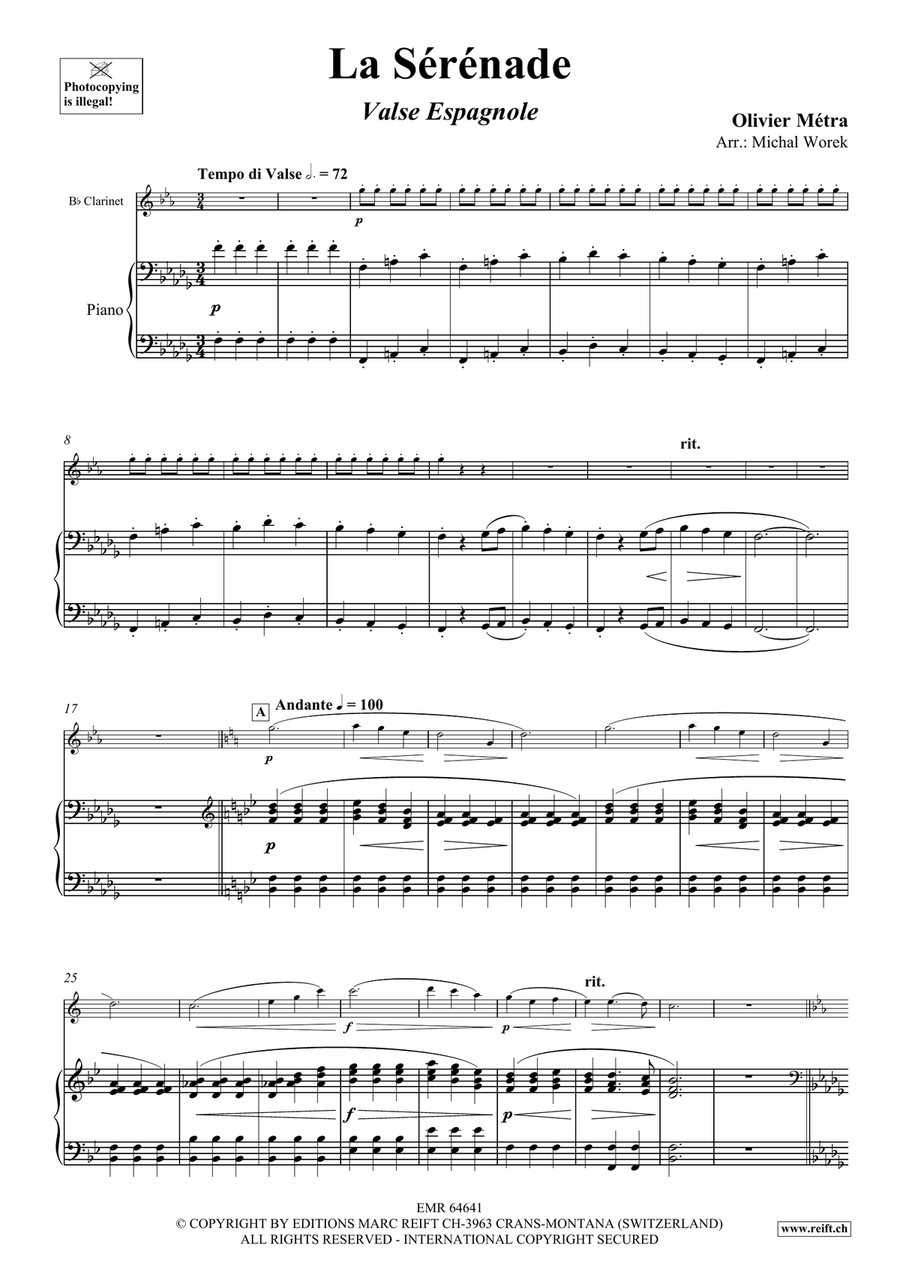 La Sérénade La Sérénade Clarinet Solo scores gallery preview page 4