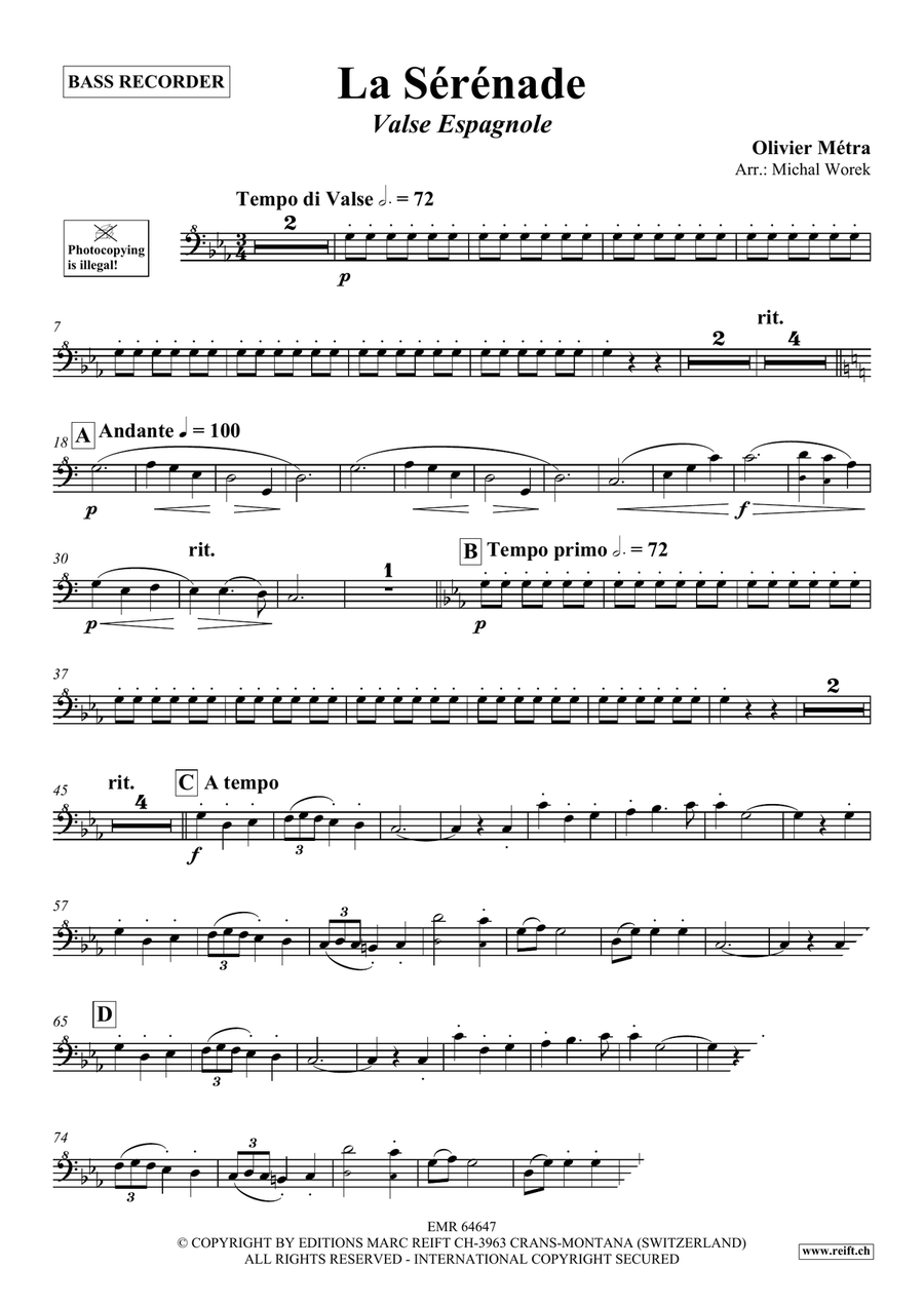 La Sérénade La Sérénade Bass Recorder scores gallery preview page 3