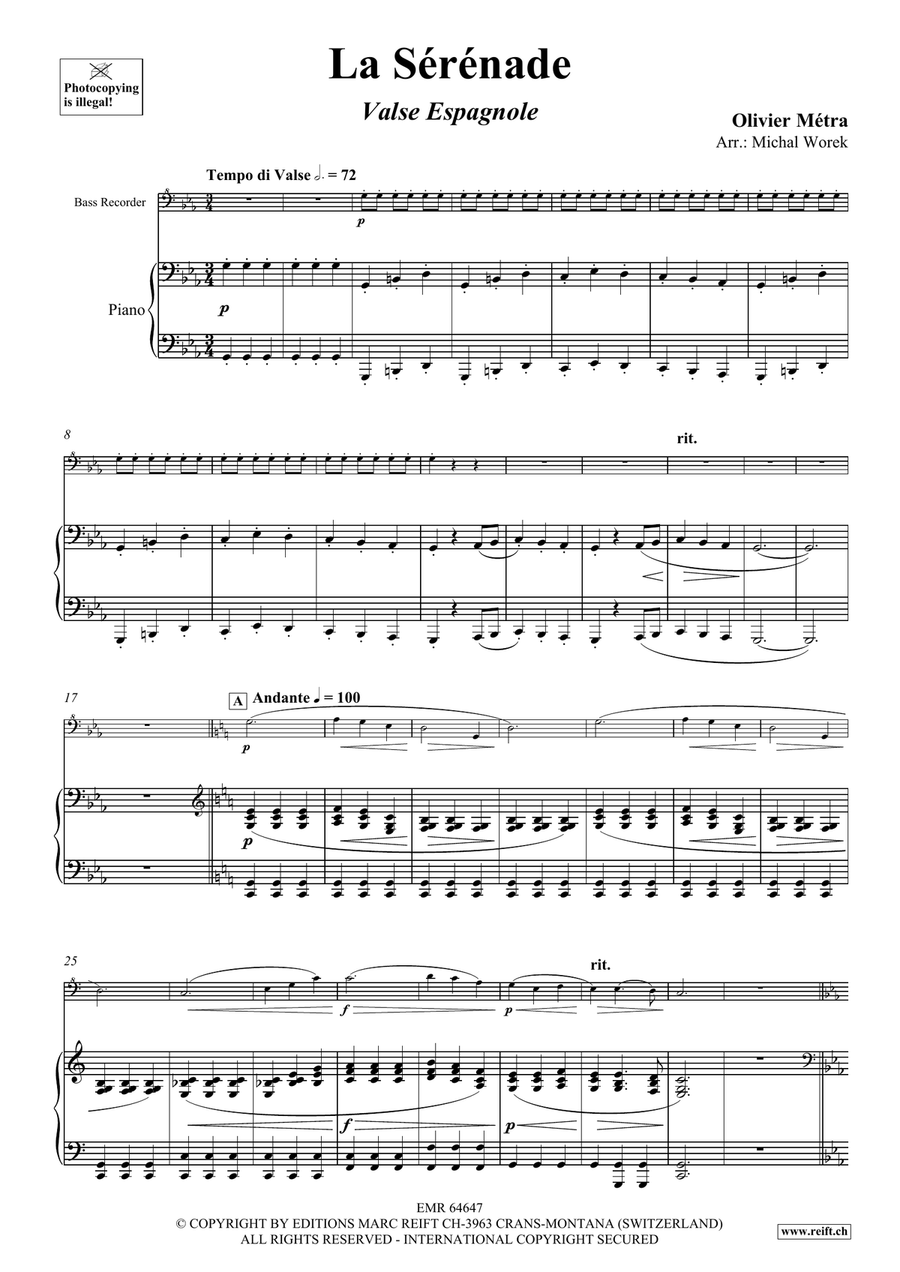 La Sérénade La Sérénade Bass Recorder scores gallery preview page 4