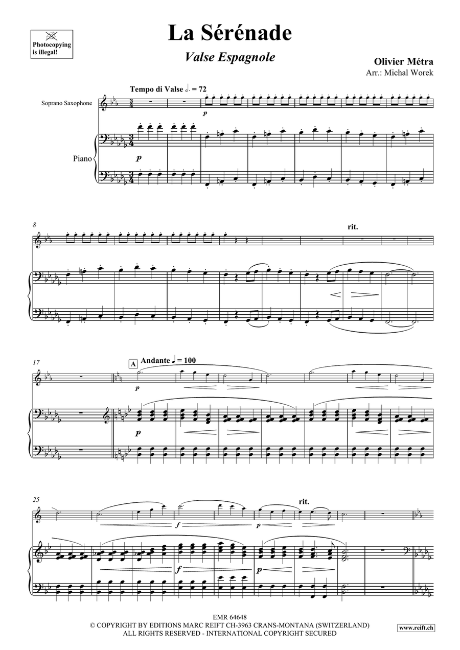 La Sérénade La Sérénade Soprano Saxophone scores gallery preview page 4