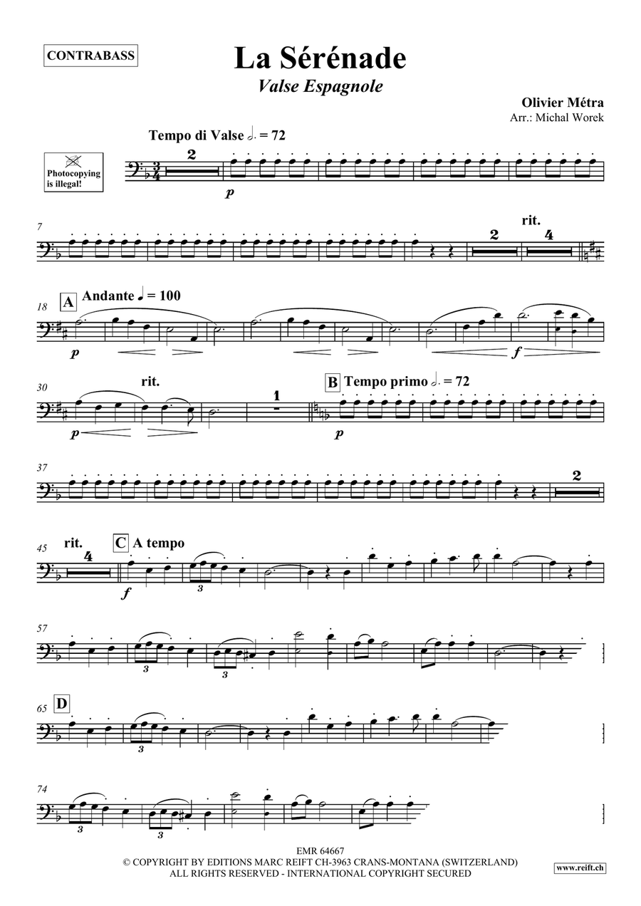 La Sérénade La Sérénade Double Bass scores gallery preview page 3