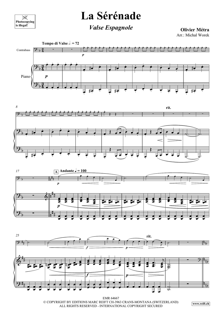 La Sérénade La Sérénade Double Bass scores gallery preview page 4