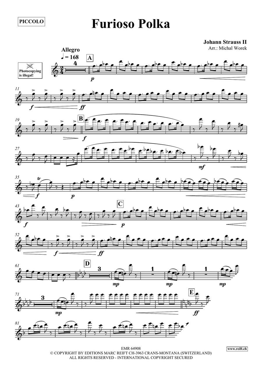 Furioso Polka Furioso Polka Piccolo scores gallery preview page 3