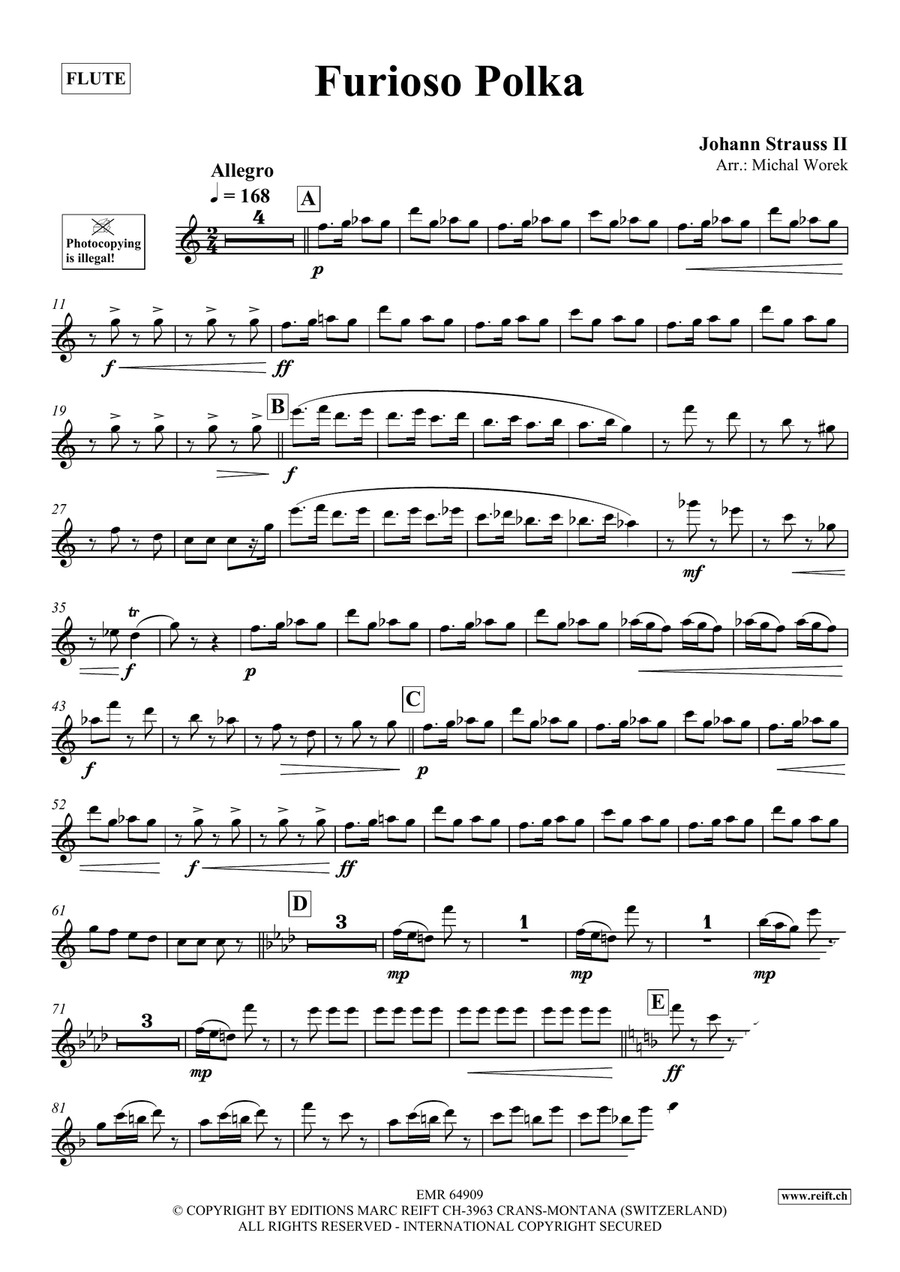 Furioso Polka Furioso Polka Flute Solo scores gallery preview page 3