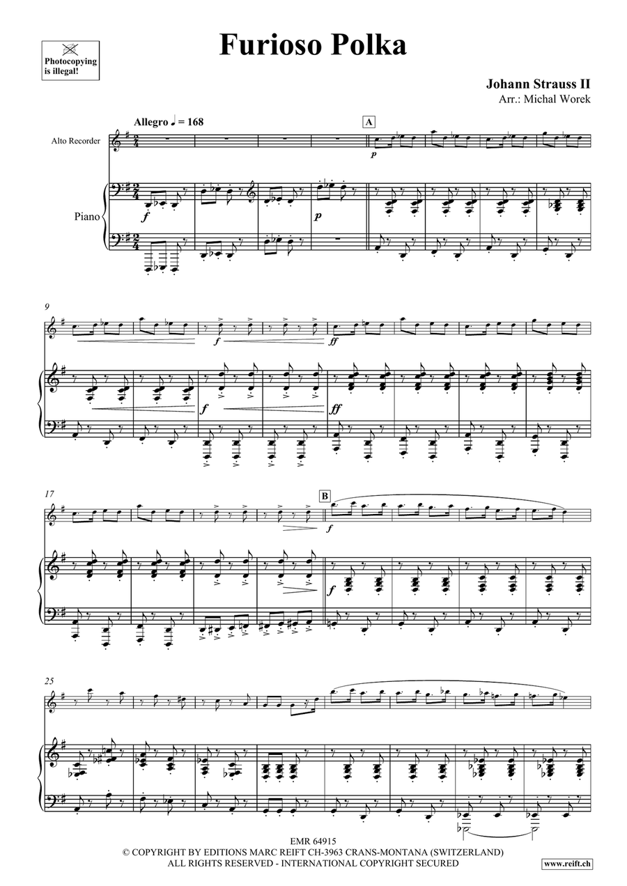 Furioso Polka Furioso Polka Alto Recorder scores gallery preview page 4