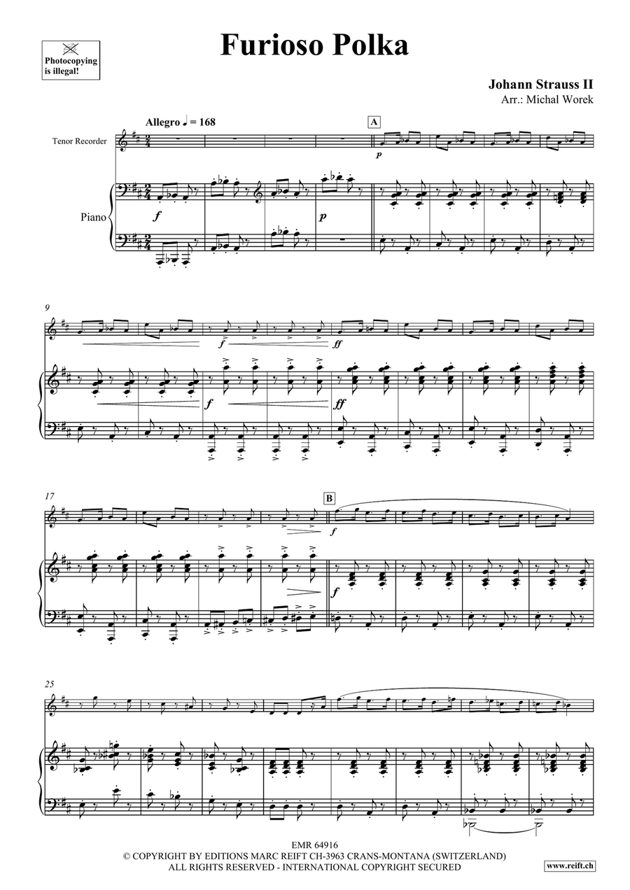 Furioso Polka Furioso Polka Tenor Recorder scores gallery preview page 4