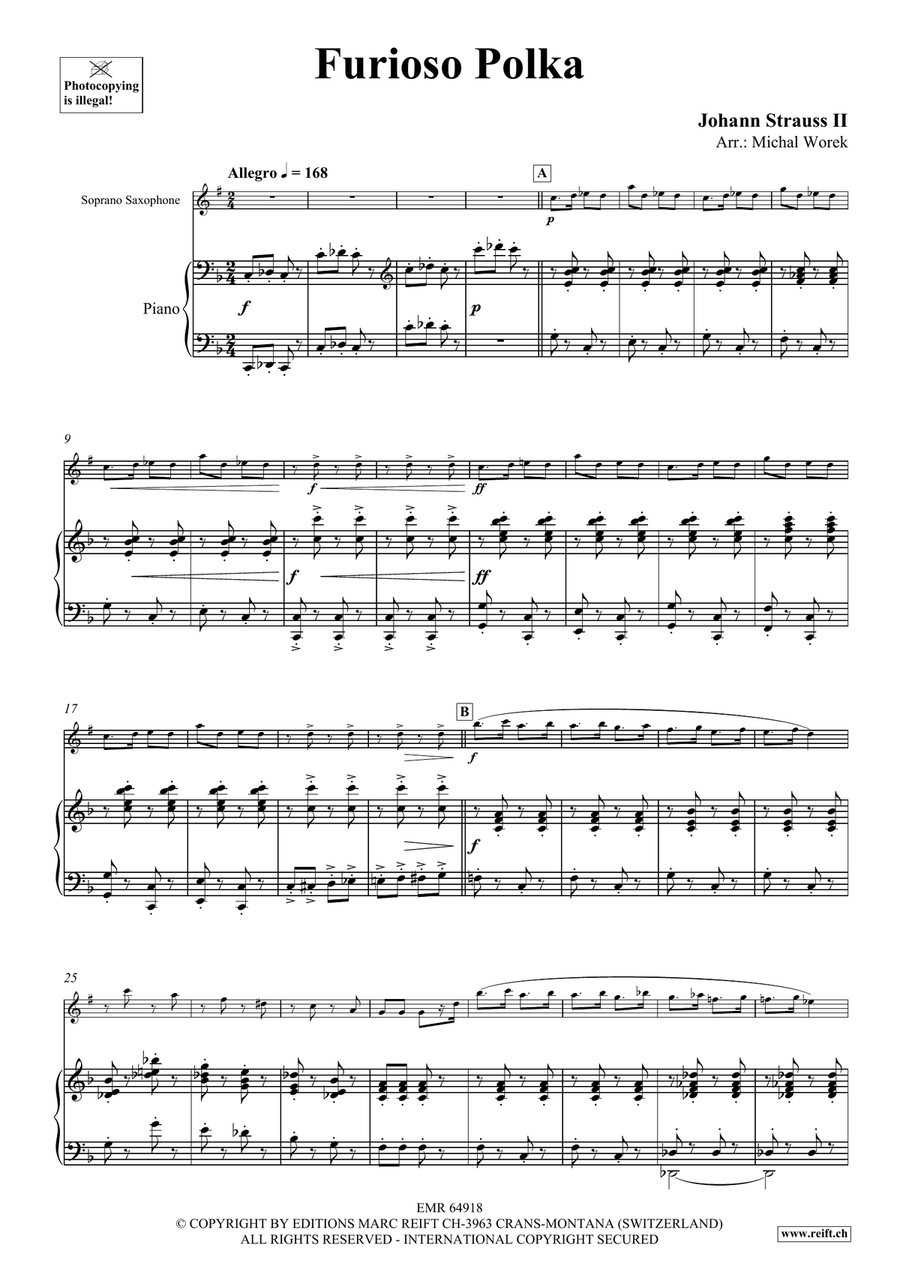 Furioso Polka Furioso Polka Soprano Saxophone scores gallery preview page 4