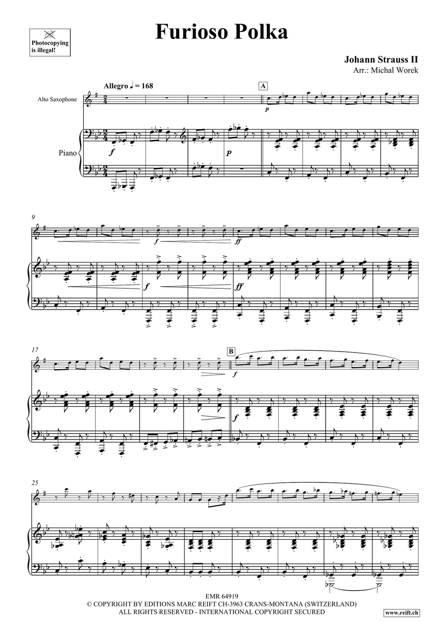 Furioso Polka Furioso Polka Alto Saxophone scores gallery preview page 4