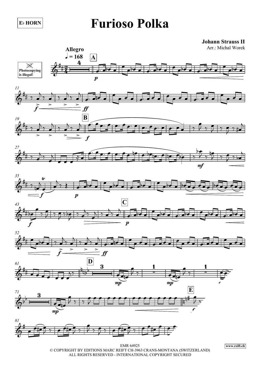Furioso Polka Furioso Polka Horn scores gallery preview page 3