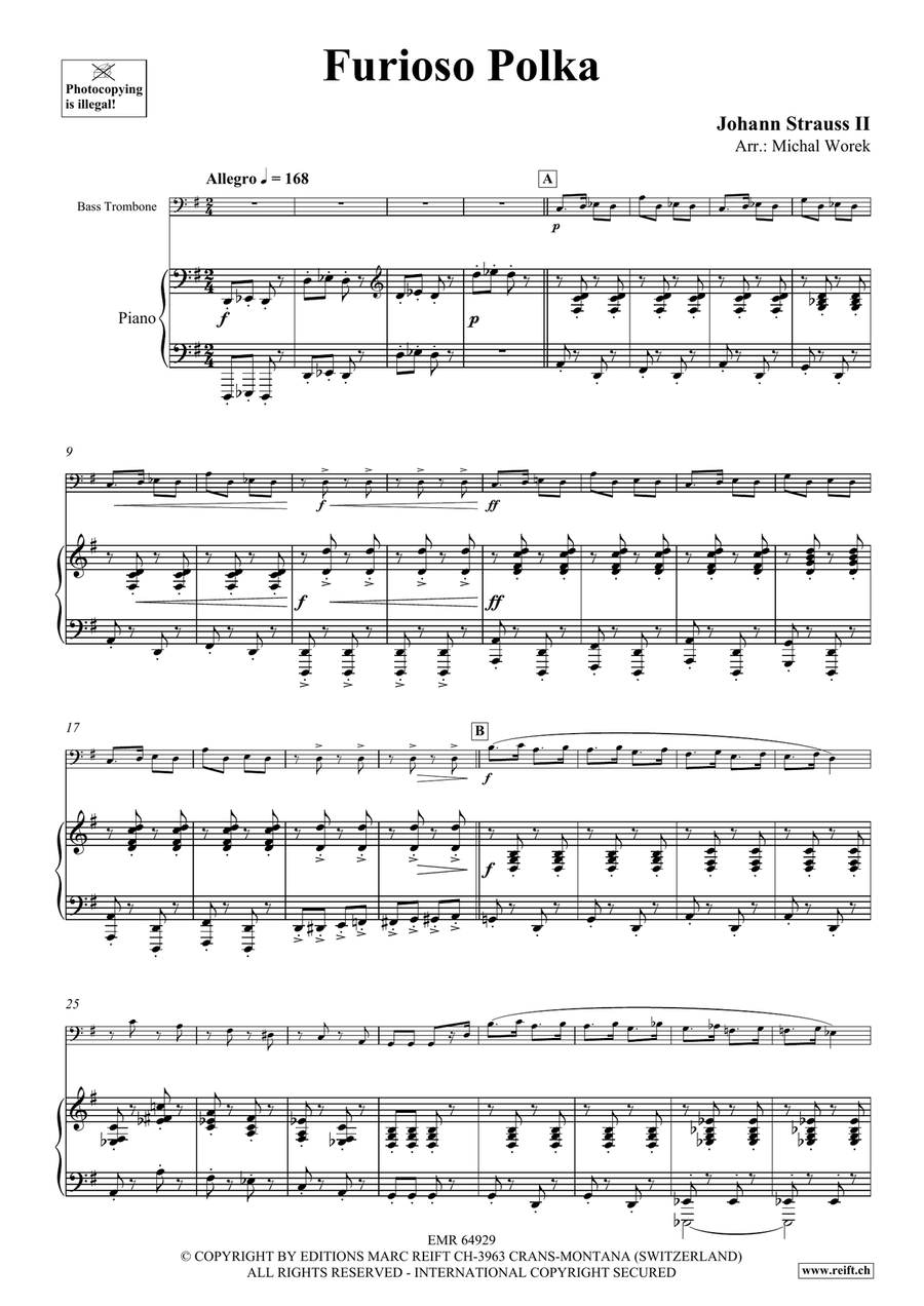 Furioso Polka Furioso Polka Bass Trombone scores gallery preview page 4