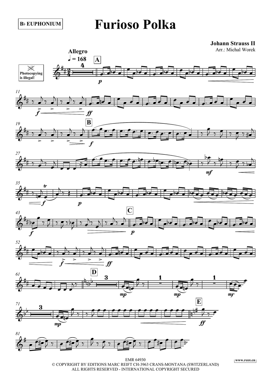 Furioso Polka Furioso Polka Euphonium scores gallery preview page 3