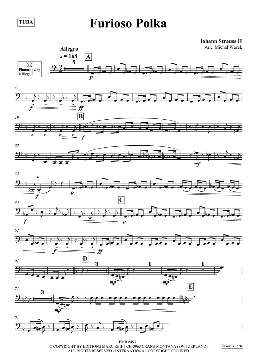 Furioso Polka Furioso Polka Tuba scores gallery preview page 3