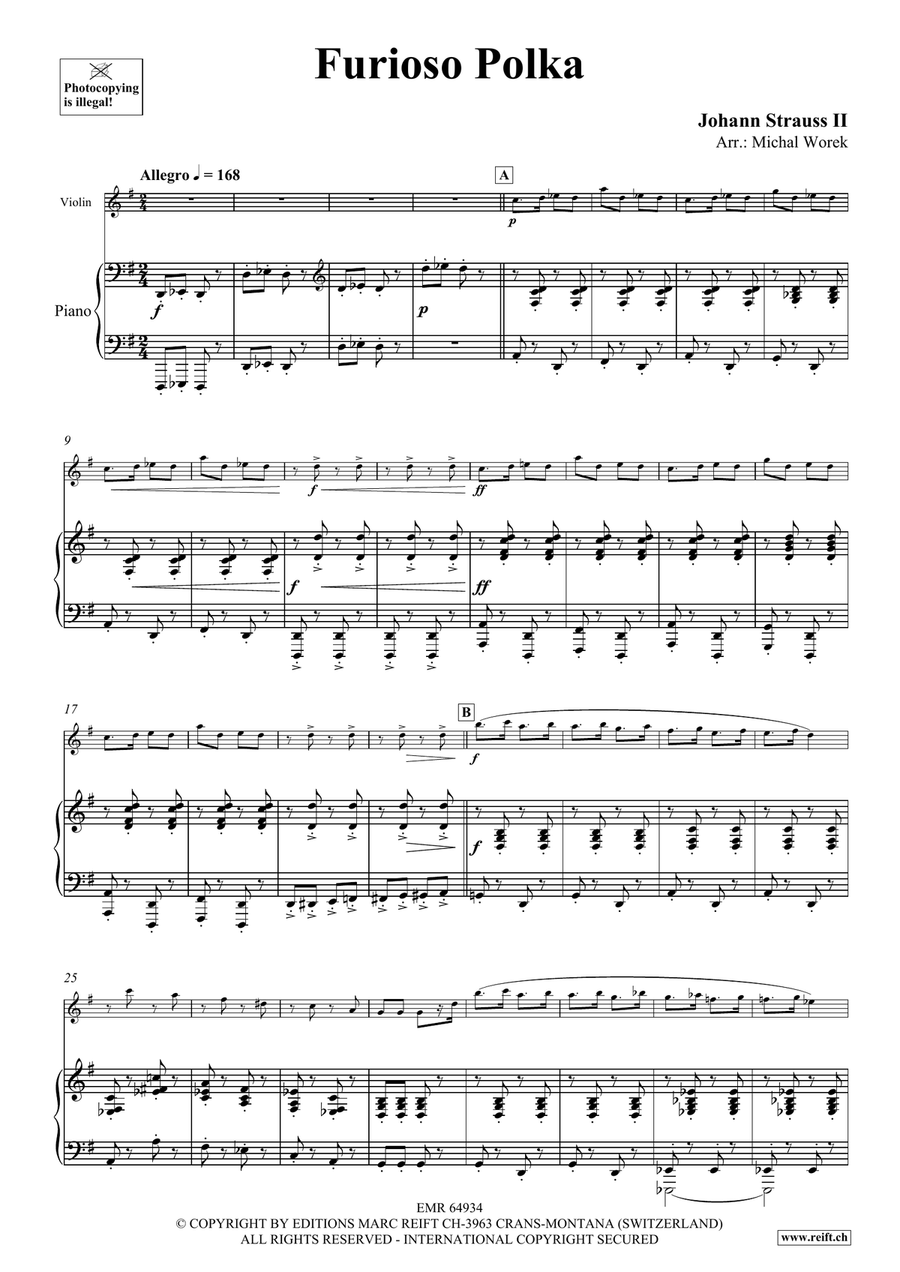 Furioso Polka Furioso Polka Violin Solo scores gallery preview page 4