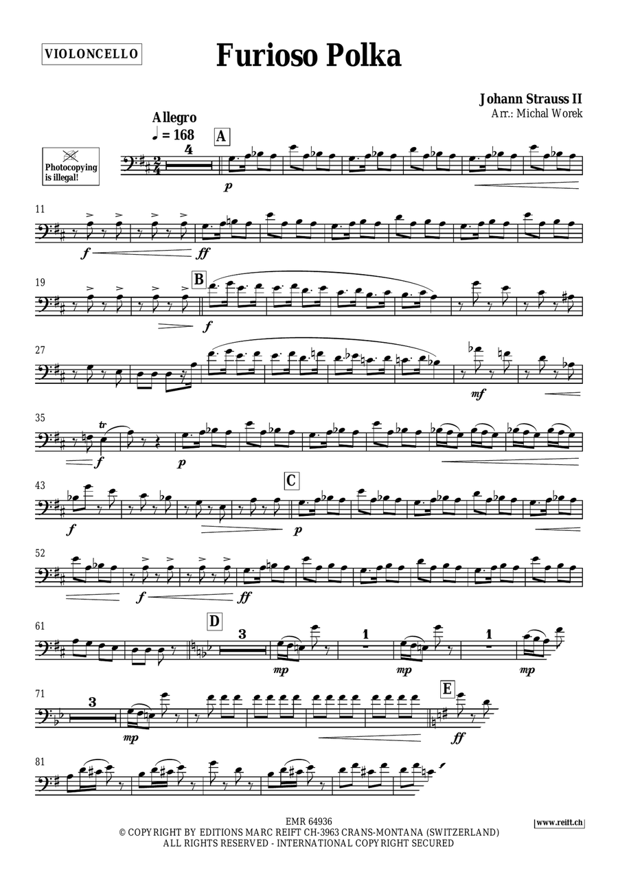 Furioso Polka Furioso Polka Piano Accompaniment scores gallery preview page 3