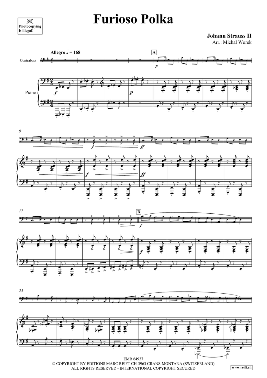 Furioso Polka Furioso Polka Double Bass scores gallery preview page 4
