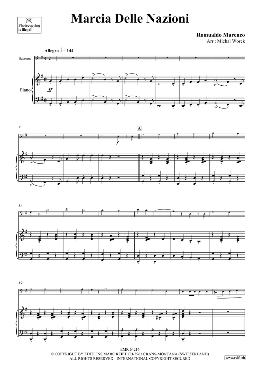 Marcia Delle Nazioni Marcia Delle Nazioni Bassoon Solo scores gallery preview page 4