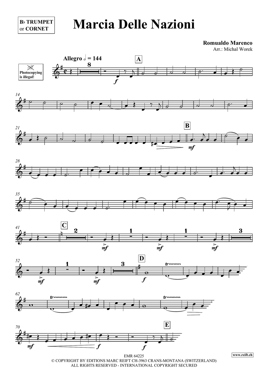 Marcia Delle Nazioni Marcia Delle Nazioni Cornet scores gallery preview page 3