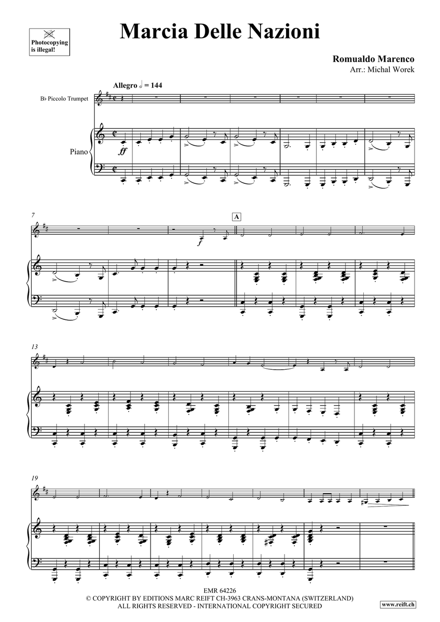 Marcia Delle Nazioni Marcia Delle Nazioni Piccolo Trumpet scores gallery preview page 4