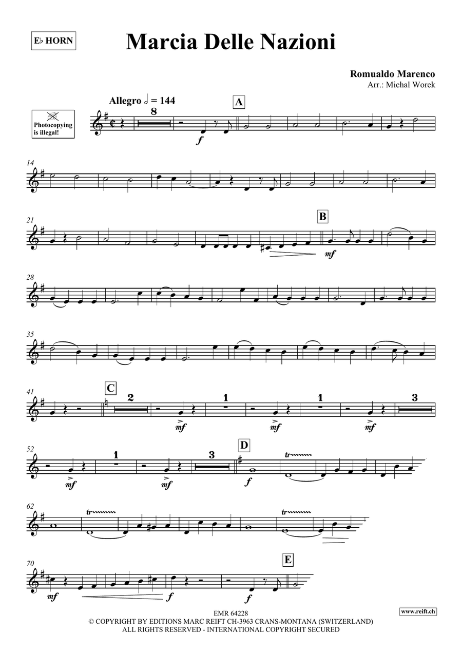 Marcia Delle Nazioni Marcia Delle Nazioni Horn scores gallery preview page 3