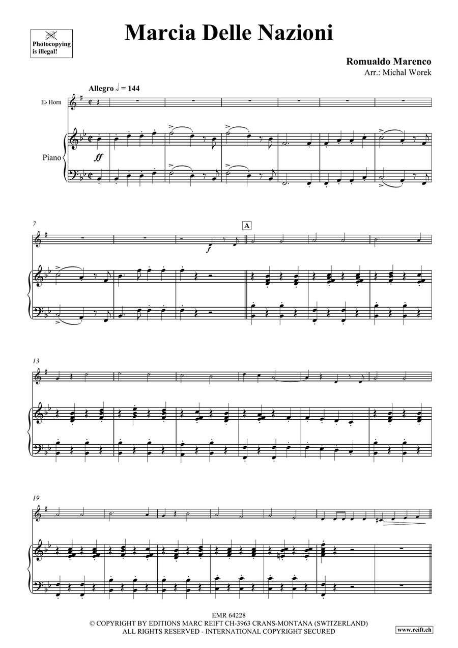 Marcia Delle Nazioni Marcia Delle Nazioni Horn scores gallery preview page 4