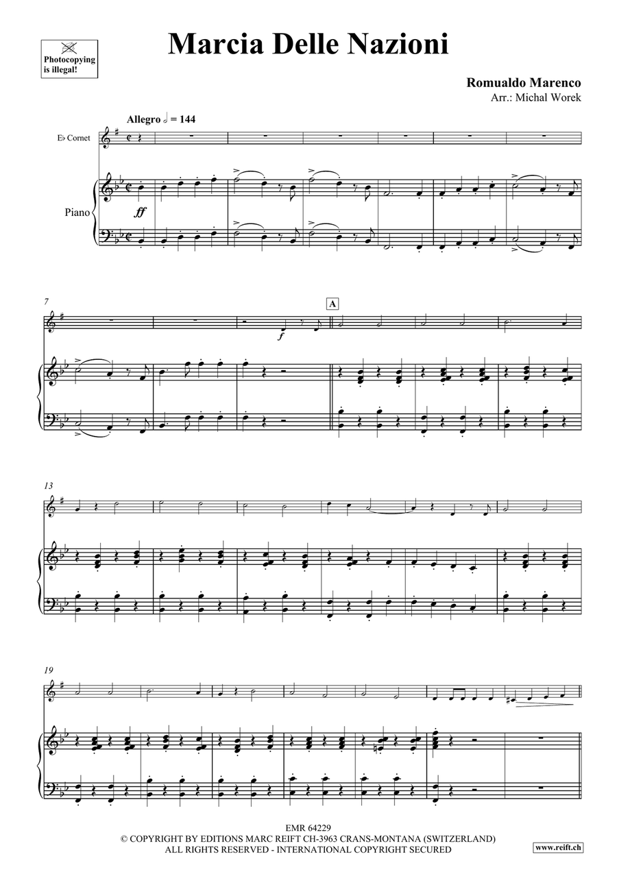 Marcia Delle Nazioni Marcia Delle Nazioni Cornet scores gallery preview page 4