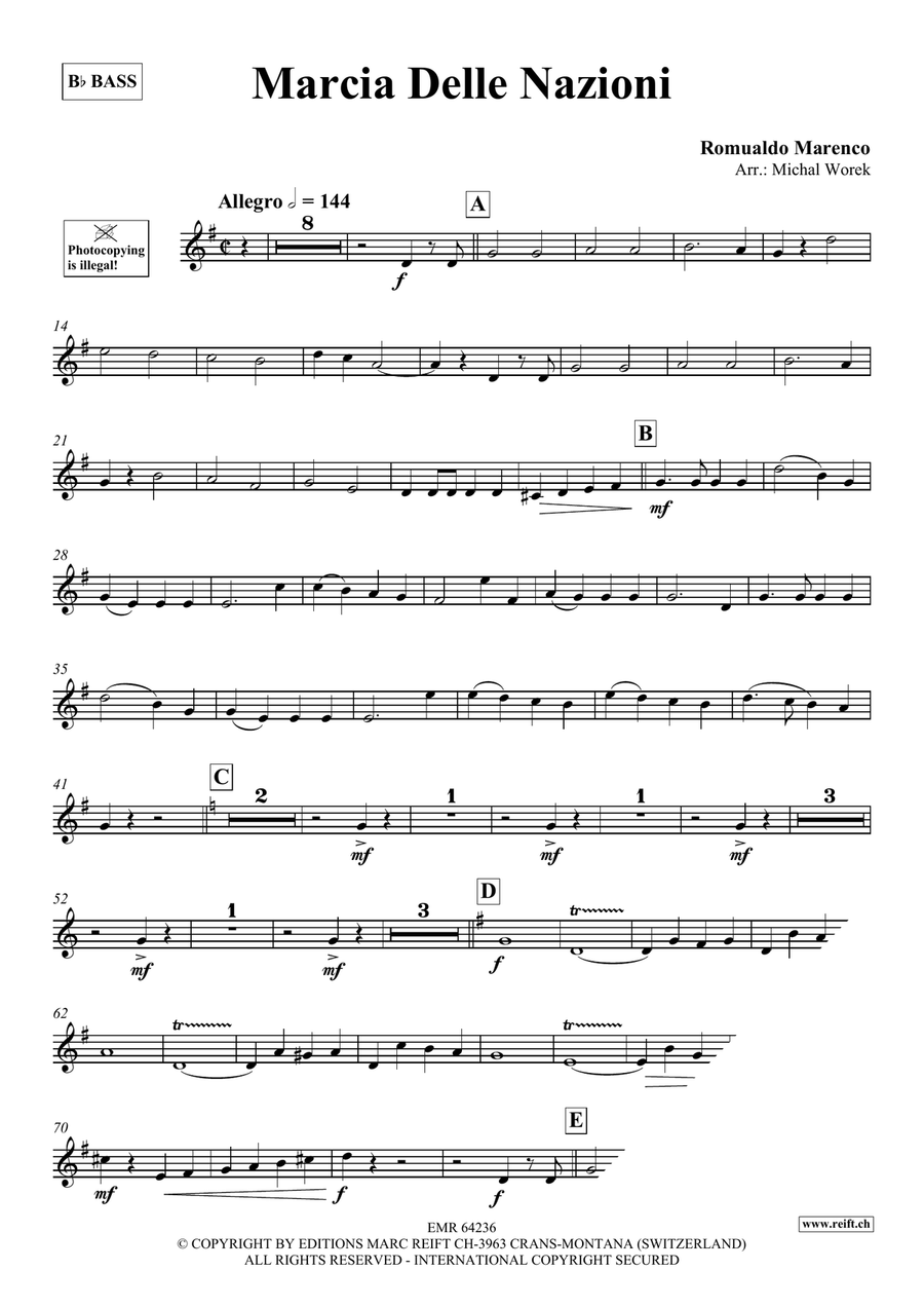 Marcia Delle Nazioni Marcia Delle Nazioni Voice Solo scores gallery preview page 3