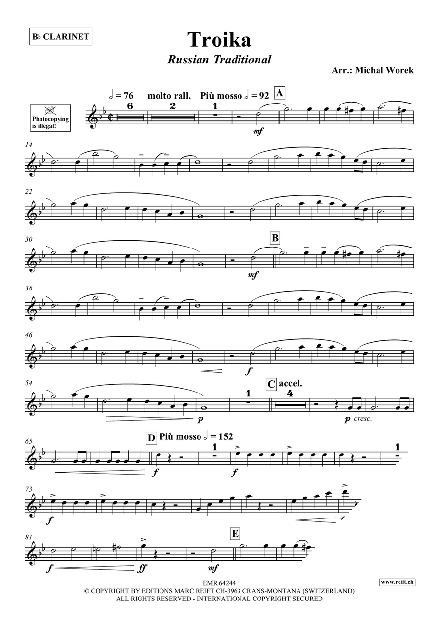 Troika Troika Clarinet Solo scores gallery preview page 3