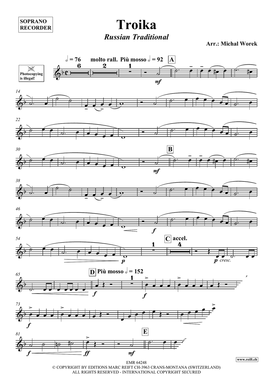 Troika Troika Soprano Recorder scores gallery preview page 3