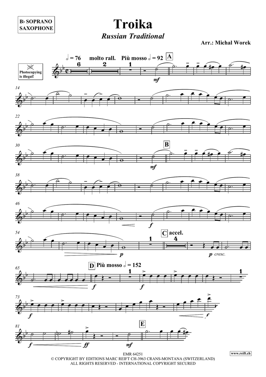 Troika Troika Soprano Saxophone scores gallery preview page 3