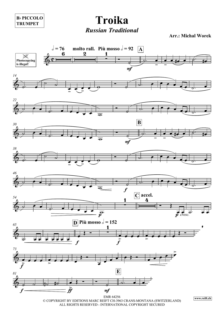 Troika Piccolo Trumpet scores gallery preview page 3