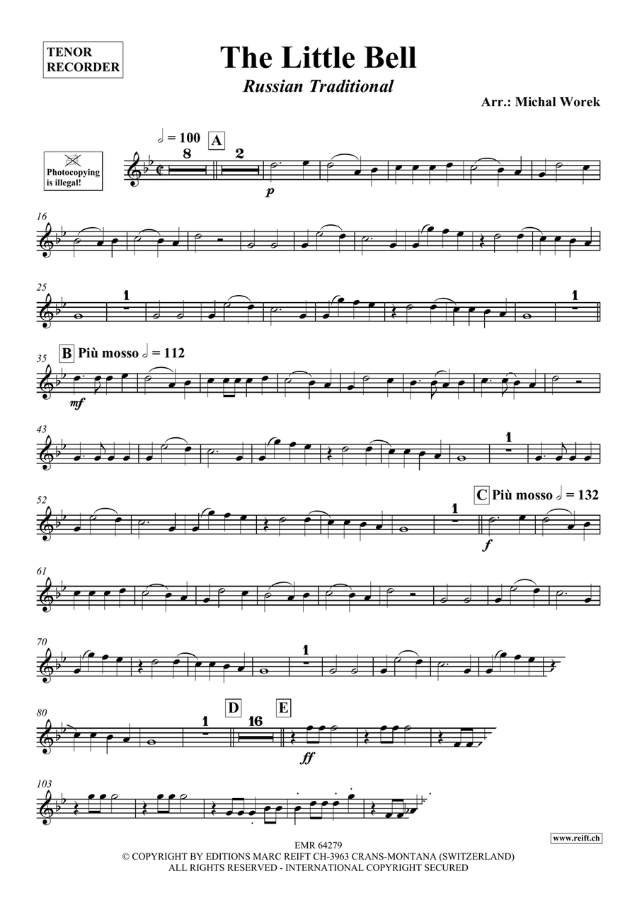 The Little Bell The Little Bell Tenor Recorder scores gallery preview page 3