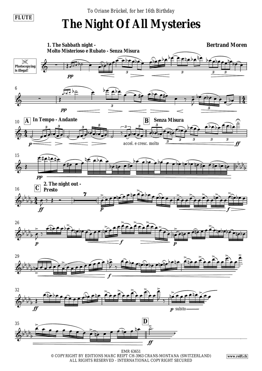 The Night Of All Mysteries Flute Solo scores gallery preview page 4