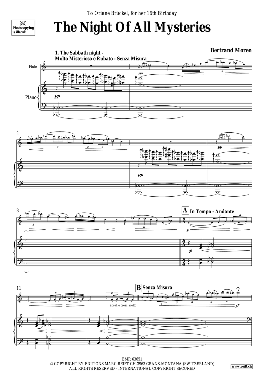 The Night Of All Mysteries Flute Solo scores gallery preview page 5