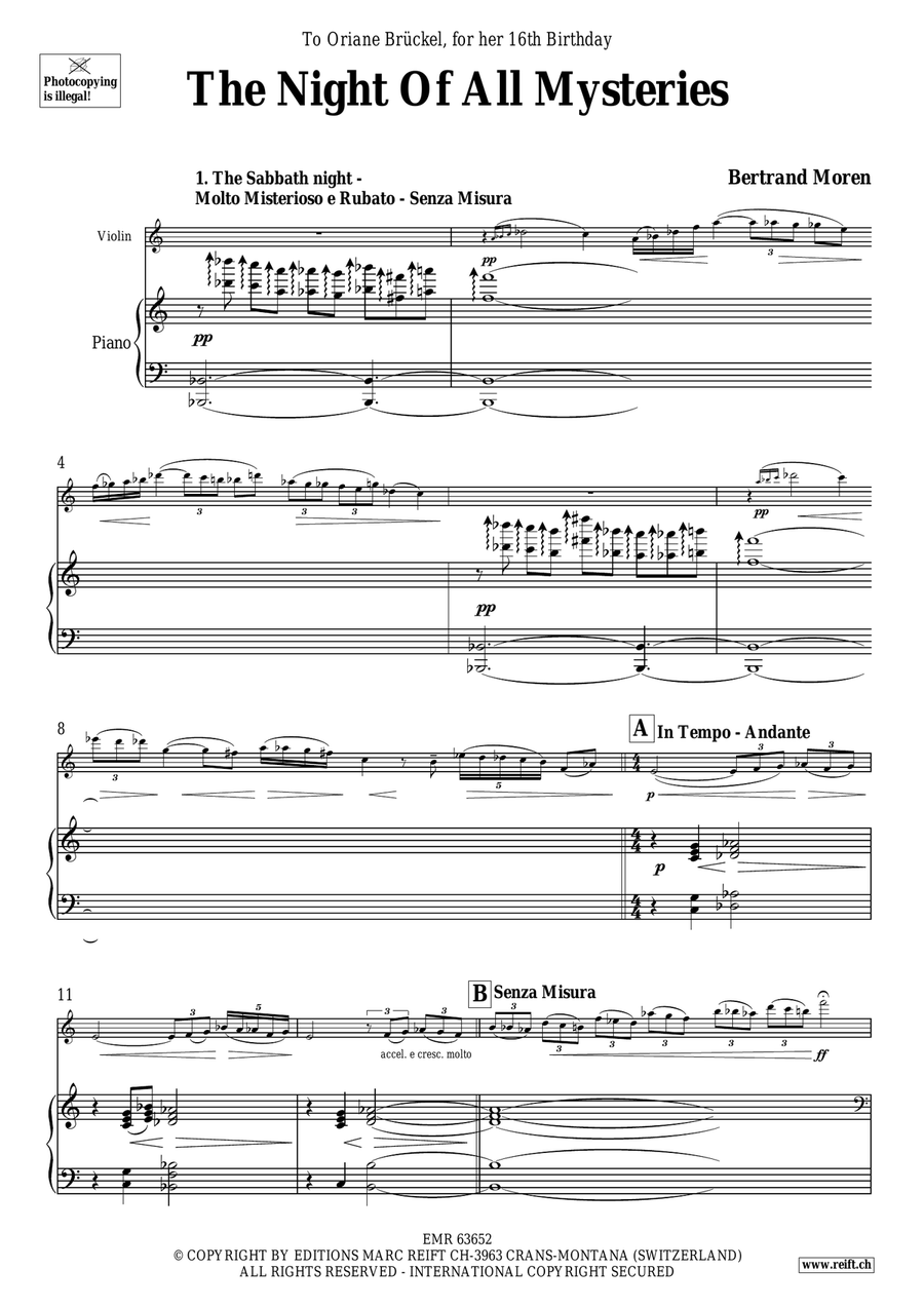 The Night Of All Mysteries Violin Solo scores gallery preview page 5