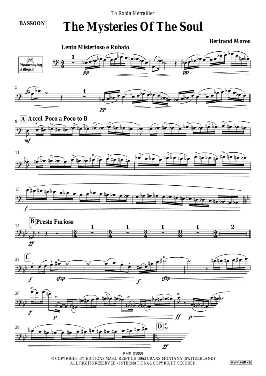 The Mysteries Of The Soul Bassoon Solo scores gallery preview page 4