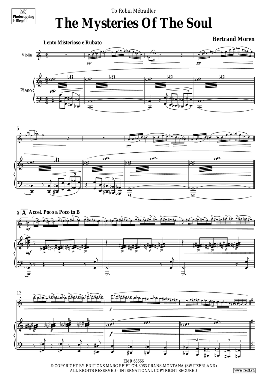The Mysteries Of The Soul Violin Solo scores gallery preview page 5