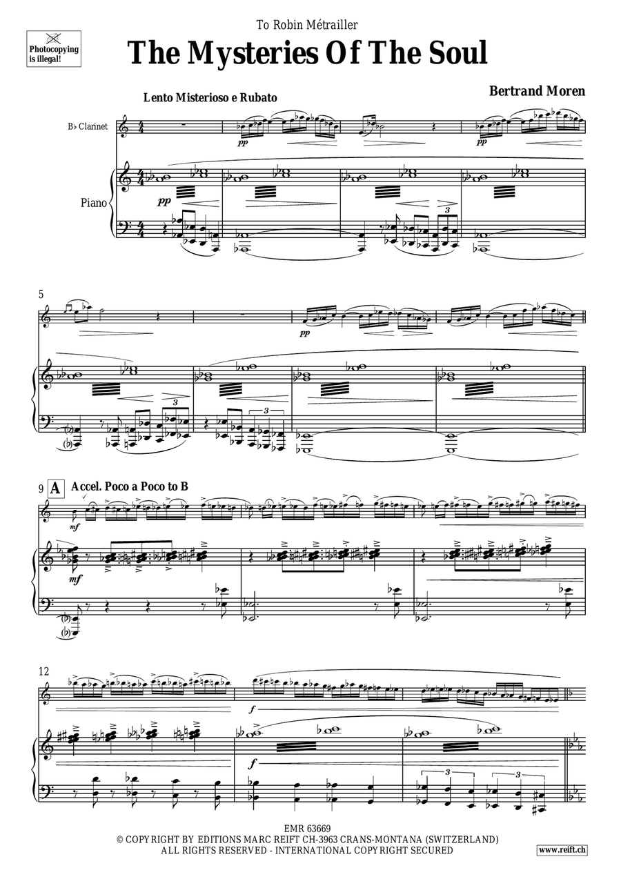 The Mysteries Of The Soul Clarinet Solo scores gallery preview page 5