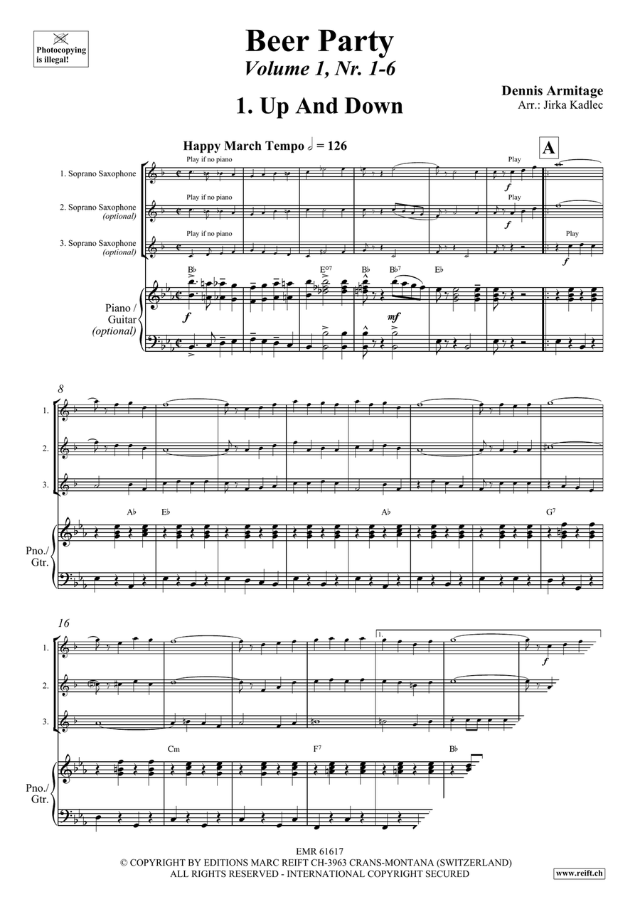 Beer Party Volume 1 Beer Party Volume 1 Soprano Saxophone scores gallery preview page 4