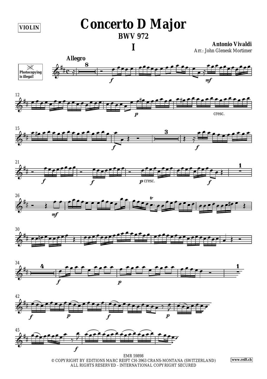 Concerto D Major Concerto D Major Violin Solo scores gallery preview page 3