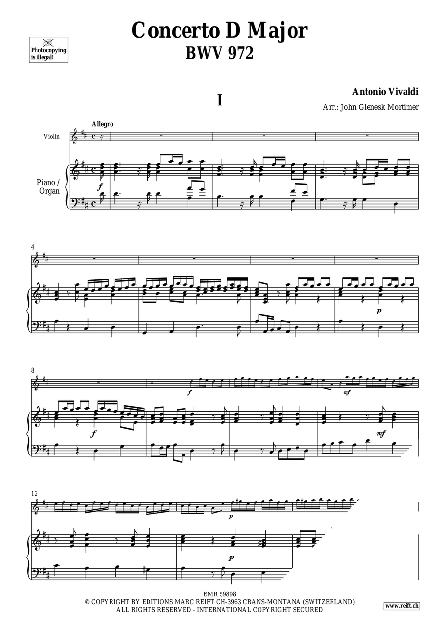 Concerto D Major Concerto D Major Violin Solo scores gallery preview page 4