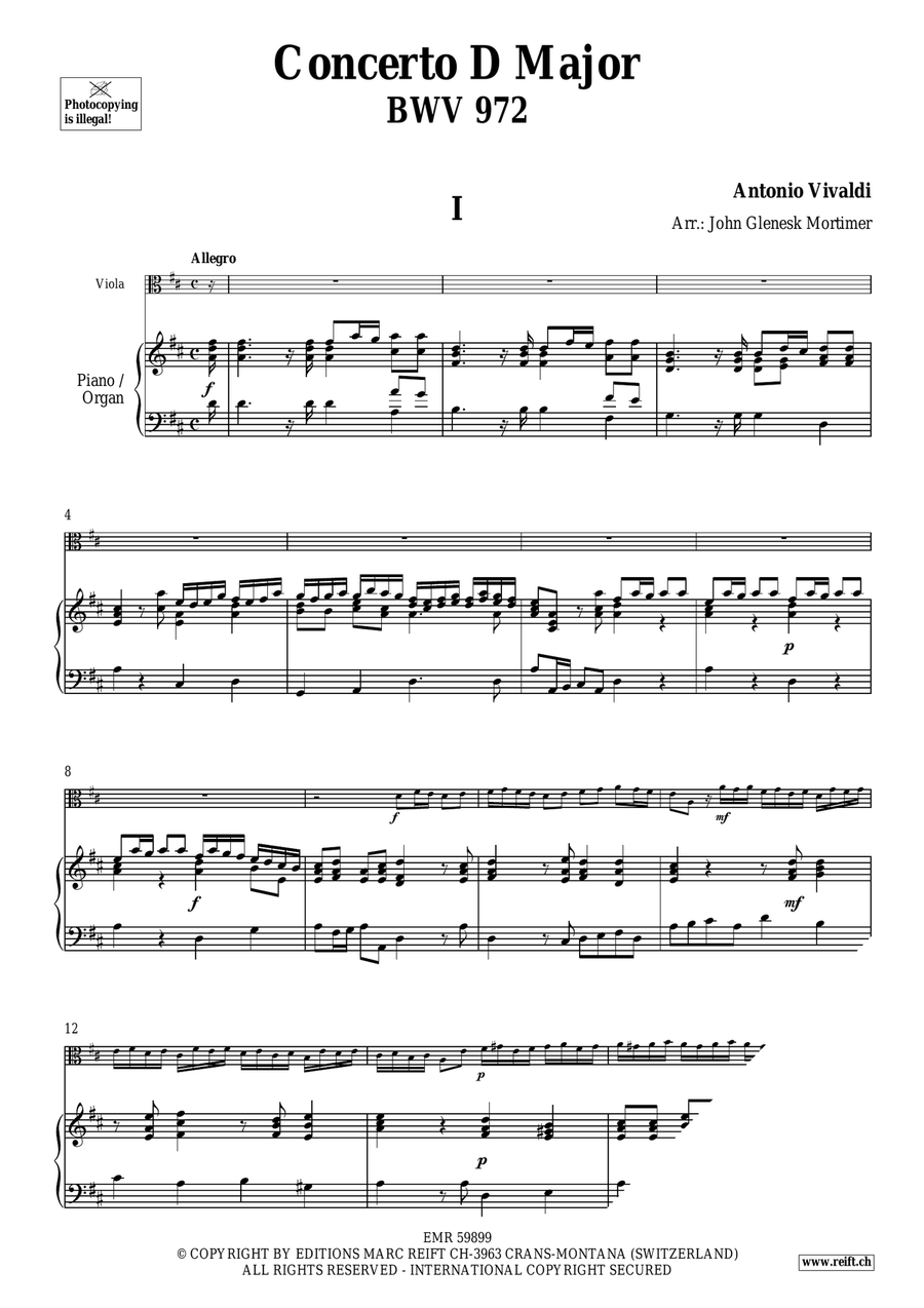 Concerto D Major Concerto D Major Viola scores gallery preview page 4