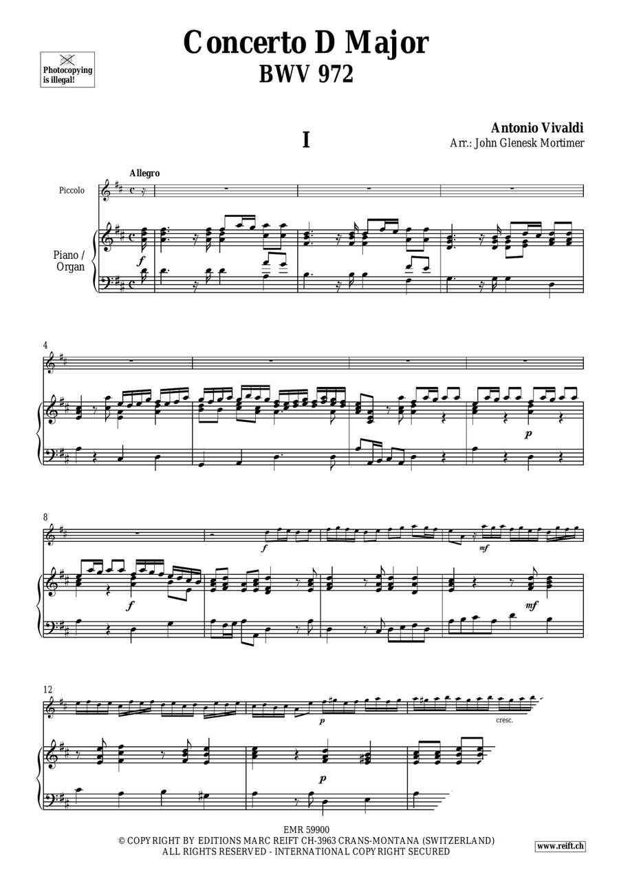 Concerto D Major Concerto D Major Piccolo scores gallery preview page 4