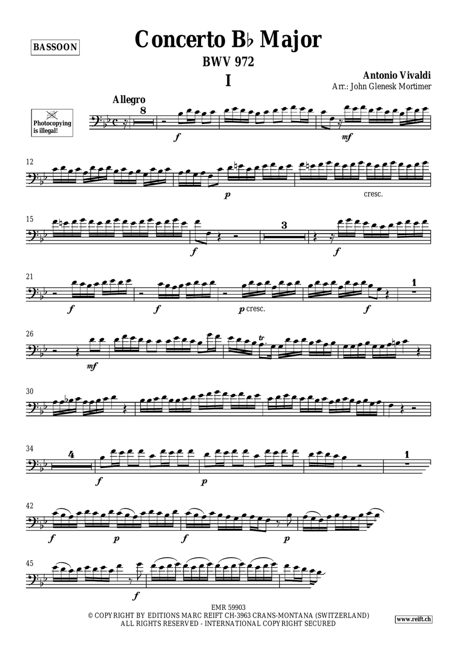 Concerto Bb Major Concerto Bb Major Bassoon Solo scores gallery preview page 3