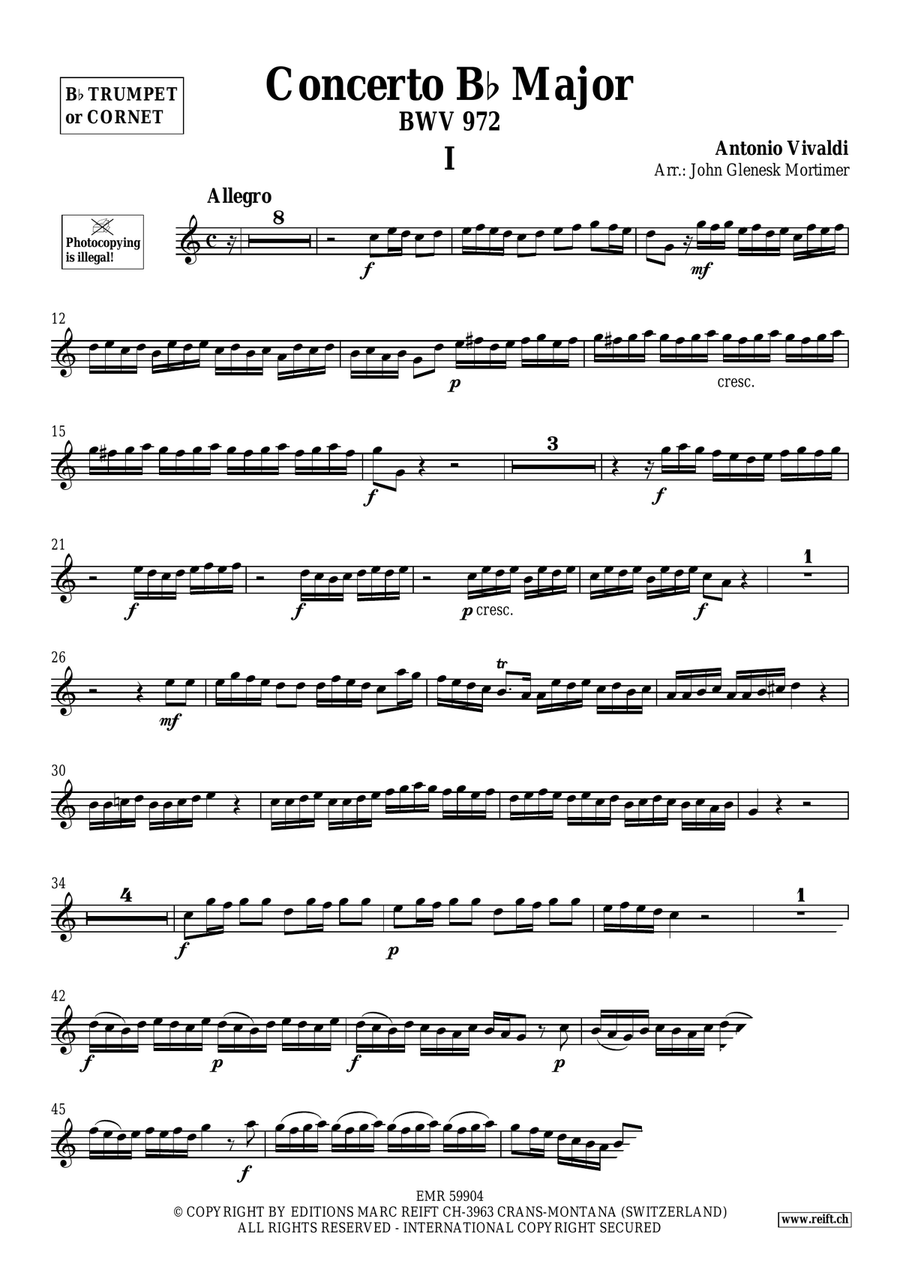 Concerto Bb Major Concerto Bb Major Cornet scores gallery preview page 3