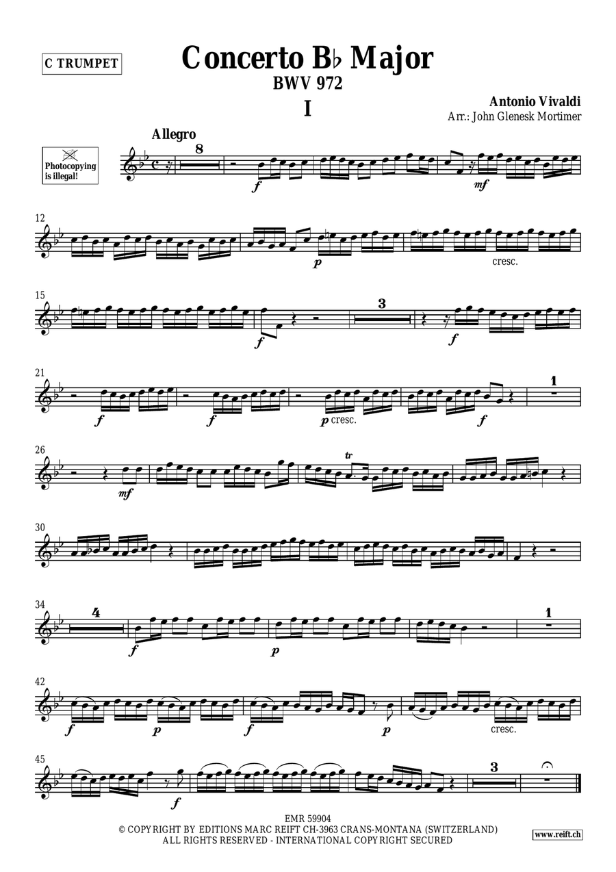 Concerto Bb Major Concerto Bb Major Cornet scores gallery preview page 4