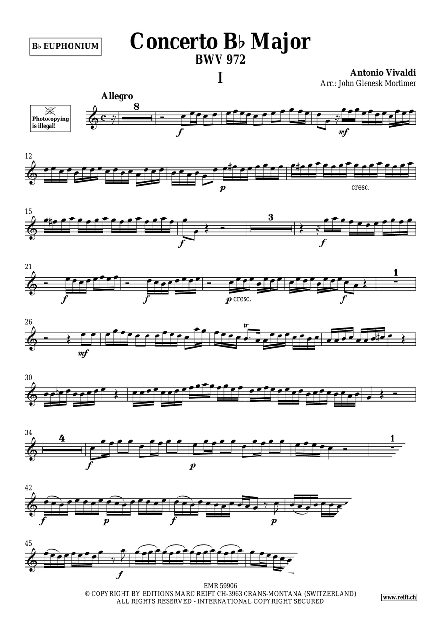 Concerto Bb Major Concerto Bb Major Euphonium scores gallery preview page 3